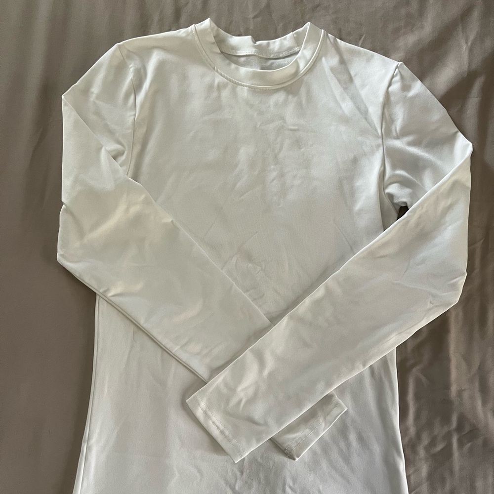 Thermal White Long Sleeve Top